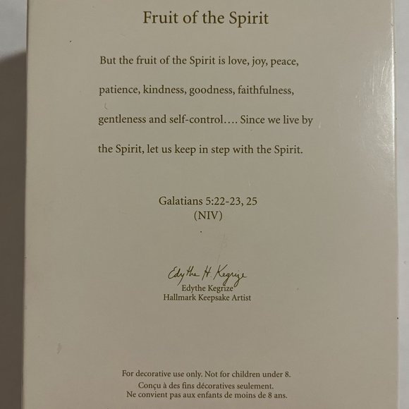 HALLMARK 2007 KEEPSAKE "FRUIT OF THE SPIRIT" X'MAS ORNAMENT /NEW - Picture 3 of 6